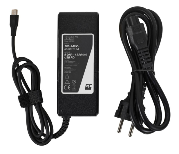 Green Cell ZASILACZ / ŁADOWARKA USB-C 90W 5V-9V-12V-15V/3A, 20V/4.5A POWER DELIVERY (AD139P) - 1266939 - zdjęcie 3